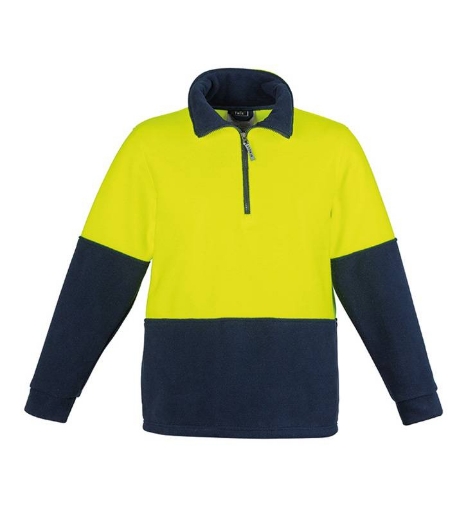 Picture of Syzmik, Unisex Hi Vis Half Zip Fleece Jumper